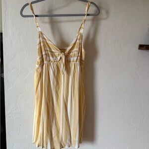 Socialite Yellow and White Striped dress